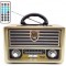Meier M113BT Retro Επιτραπέζιο Ραδιόφωνο Επαναφορτιζόμενο με USB Καφέ