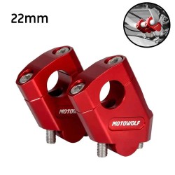 Motowolf 3517MDL Αποστάτες Τιμονιού 22mm Κόκκινοι Motowolf 3517MDL Αποστάτες Τιμονιού 22mm Κόκκινοι