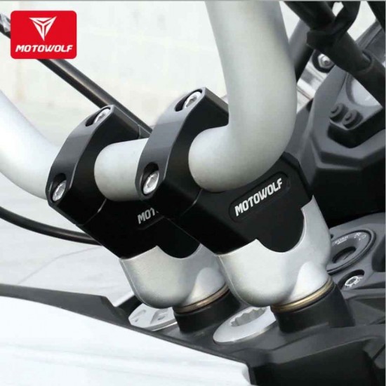 Motowolf 3517MDL Αποστάτες Τιμονιού 22mm Μαύροι