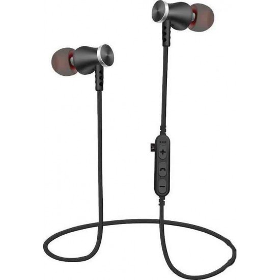 MS-T5 In-ear Bluetooth Handsfree Ακουστικά με Αντοχή στον Ιδρώτα Μαύρα