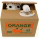 Παιδικός Κουμπαράς Πλαστικός Cat Orange Πορτοκαλί 12x10x9cm