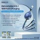 Remax RC-C018 Flat / Retractable USB to Lightning / Type-C / micro USB Cable Μπλε 1.2m