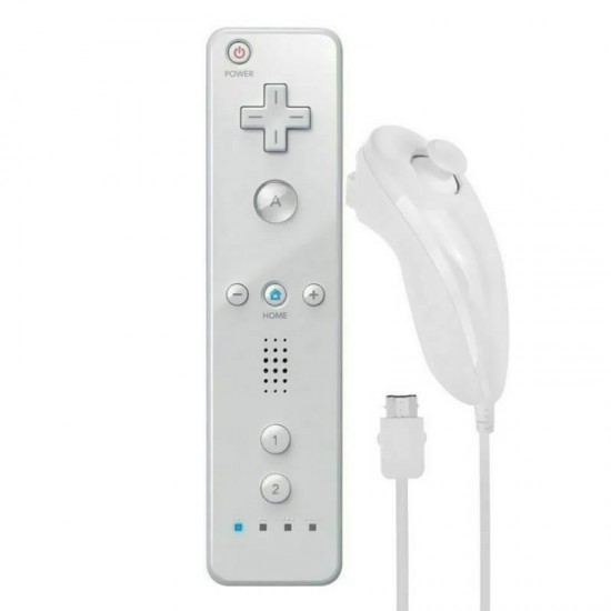 Remote Plus & NunChuck Pack Ασύρματο Gamepad για Wii ΟΕΜ - Λευκό Remote Plus & NunChuck Pack Ασύρματο Gamepad για Wii ΟΕΜ - Λευκό