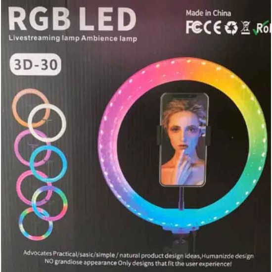 RGB Ring Light 30cm με Βάση για Κινητό RGB Ring Light 30cm με Βάση για Κινητό