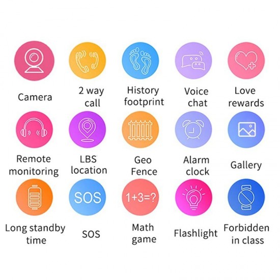 Ρολόι Smartwatch, GPS Q19 Μαύρο - Mωβ
