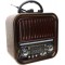 RX730D Retro Φορητό Ραδιόφωνο Επαναφορτιζόμενο με Bluetooth και USB Brown