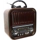RX730D Retro Φορητό Ραδιόφωνο Επαναφορτιζόμενο με Bluetooth και USB Brown