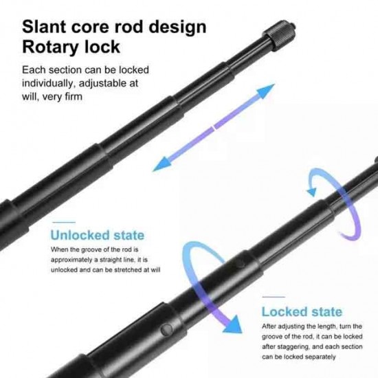 Selfie Stick Μπαστούνι για μοτοσυκλέτα για κάμερα με σφιγκτήρα- Puluz PU817