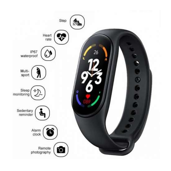 Smart bracelet Bluetooth smartwatch με καταγραφή βημάτων, ύπνου & καρδιακών παλμών - ΟΕΜ M7 Μαύρο Smart bracelet Bluetooth smartwatch με καταγραφή βημάτων, ύπνου & καρδιακών παλμών - ΟΕΜ M7 Μαύρο