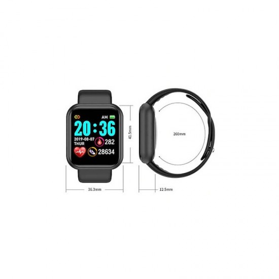 Smartbracelet Y68 - Μαύρο Smartbracelet Y68 - Μαύρο