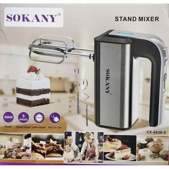 Sokany CX-6651 Μίξερ Χειρός 800W Μαύρο