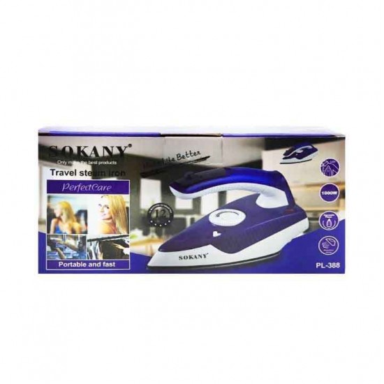 Sokany PL-388 Σίδερο Ταξιδίου Ατμού 1000W Sokany PL-388 Σίδερο Ταξιδίου Ατμού 1000W