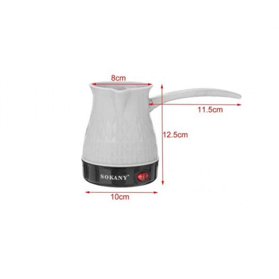 Sokany SK-219 Ηλεκτρικό Μπρίκι 600W με Χωρητικότητα 500ml White