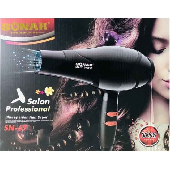 Sonar Πιστολάκι Μαλλιών με Φυσούνα 3000W SN-67