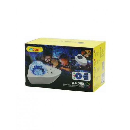 Star Projector Διακοσμητικό Φωτιστικό με Φωτισμό RGB Party Light LED Μπαταρίας σε Λευκό Χρώμα Star Projector Διακοσμητικό Φωτιστικό με Φωτισμό RGB Party Light LED Μπαταρίας σε Λευκό Χρώμα