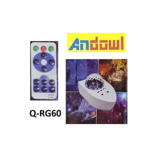 Star Projector Διακοσμητικό Φωτιστικό με Φωτισμό RGB Party Light LED Μπαταρίας σε Λευκό Χρώμα Star Projector Διακοσμητικό Φωτιστικό με Φωτισμό RGB Party Light LED Μπαταρίας σε Λευκό Χρώμα