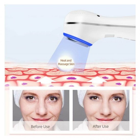 Συσκευή αναζωογόνησης καθαρισμού - LED Therapy Facial Massager Hot cold photon Compress Face Lifting