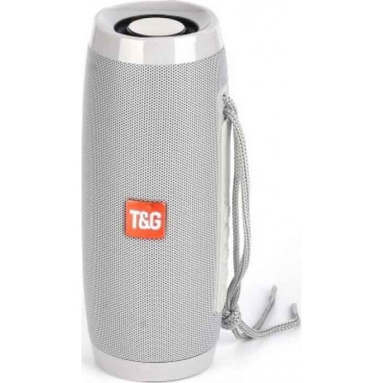T&G Ηχείο Bluetooth 10W με Διάρκεια Μπαταρίας έως 3 ώρες Γκρί