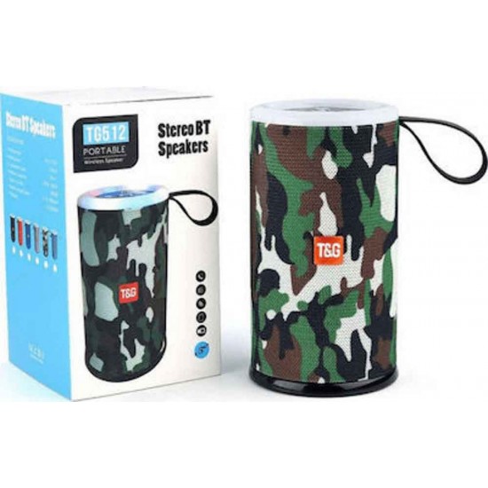 T&G TG512 Ηχείο Bluetooth 10W με Ραδιόφωνο Πολύχρωμο