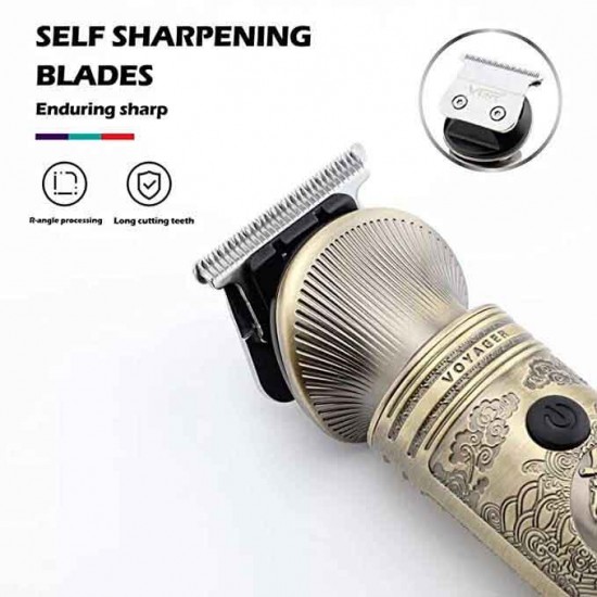 VGR 6in1 Grooming Kit Επαναφορτιζόμενη Κουρευτική Μηχανή Χρυσή V-106