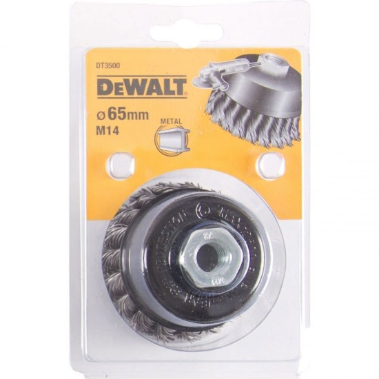 DT3500 Συρματόβουρτσα Καμπάνα Στριφτή 65mm Μετάλλου DEWALT