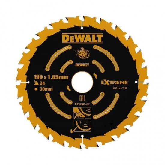 Dewalt DT10304 Δίσκος Κοπής Ξύλου 190mm X 24 Δόντια