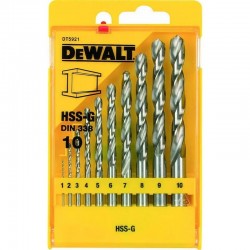 Dewalt DT5921 Τρυπάνια Μετάλλου HSS-G Σετ10 Τεμαχίων