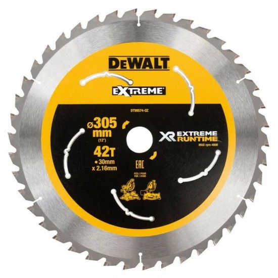 Dewalt DT99574 Δίσκος Flexvolt Δισκοπρίονου 305 x 30 x 42T