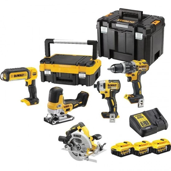 Dewalt DCK500P3T Σετ Κρουστικό Δραπ/νο & Παλμικό Κατσαβίδι Δισκοπρίονο18V 5.0Ah XR ΚΙΤ