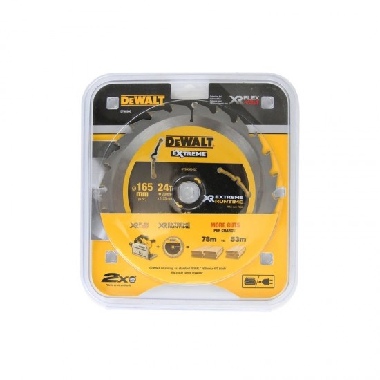 DT99560 Δίσκος Κοπής Δισκοπριονων 165x20x24T ATB+R DEWALT