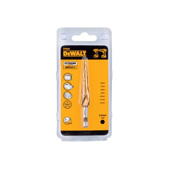 Dewalt DT5026 Τρυπάνι Κωνικό Impact 4-12mm