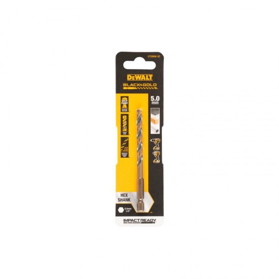 Dewalt DT20606 Τρυπάνι Εξάγωνο Χρυσό 5mm