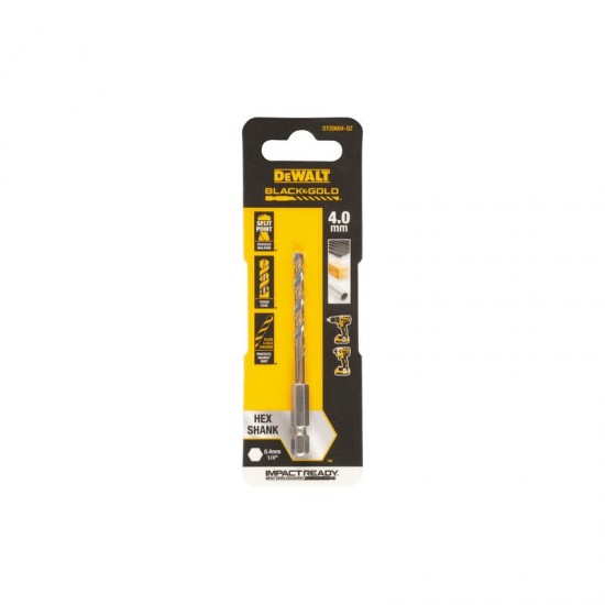 Dewalt DT20604 Τρυπάνι Εξάγωνο Χρυσό 4.0mm