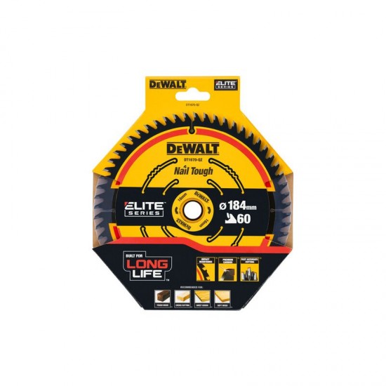 Dewalt DT1670 Δίσκος Κοπής για Φαλτσοπρίονο 184x16x60T