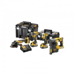Dewalt DCK422P3T Σετ Γωνιακός Τροχός - Κρουστικό Δραπανοκατσάβιδο- Πιστολέτο & Παλμικό Κατσαβίδι 18V 3X5,0Ah Tstak