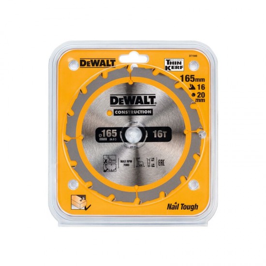 Dewalt DT1948 Δίσκος Κοπής 165x20mm 16Δ