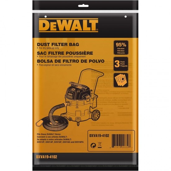 Dewalt DXVA19-4202 Σακούλα Σκούπας 45L-61L 3ΤΜΧ
