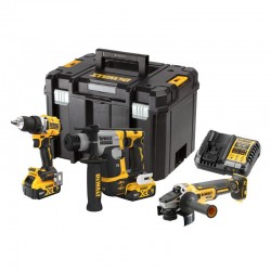 Dewalt DCK355P2T Σετ Δραπανοκατσάβιδο & Πιστολέτο & Γωνιακό Τροχό 18V 2x5Ah