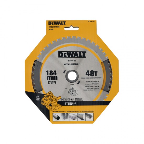 Dewalt DT1044 Δίσκος Κοπής Μετάλλου 48Τ 184mm