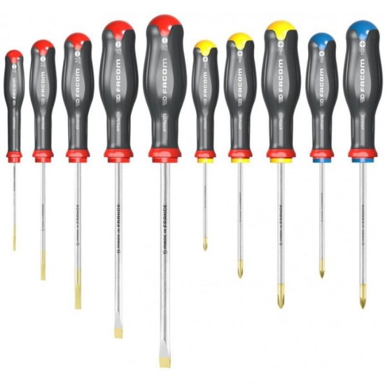 Facom ATW.J10PB Σετ Κατσαβίδια 10 Τεμ PZ/PH/Ισια