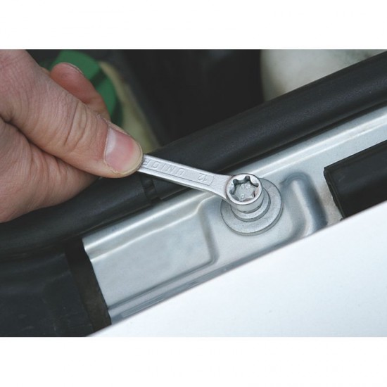 Unior 612893 Ίσιο Πολύγωνο με Κεκ/νη Κεφαλή Προφίλ TORX (TX)