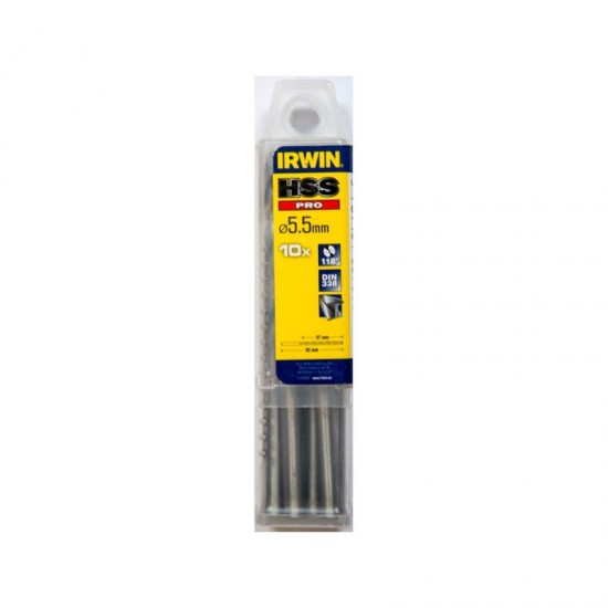 Irwin 10502286 Τρυπάνια Μετάλλου HSS 5.5x93mm 10ΤΜΧ