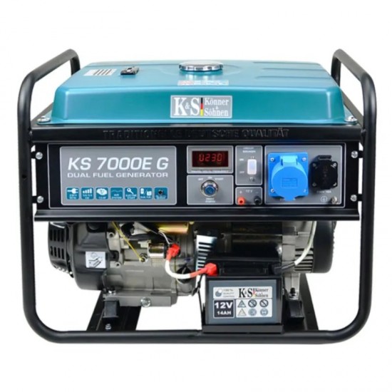 K&S KS 7000E G Γεννήτρια Βενζίνης / Υγραερίου Μονοφασική 13HP 5.5 KW (Hybrid LPG + Gasoline) 230V