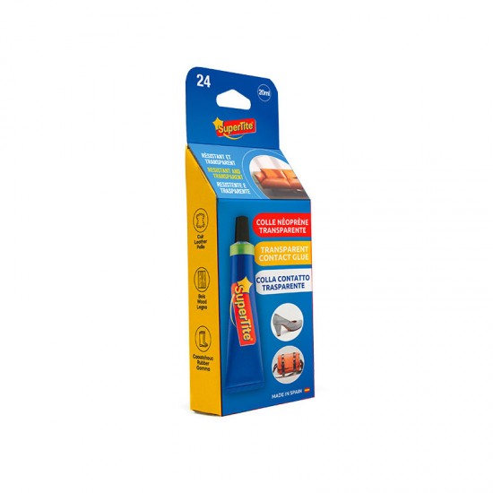 Supertite 2424XS Contact Adhesive Clear Ισχυρή Διάφανη Βενζινόκολλα 20ml