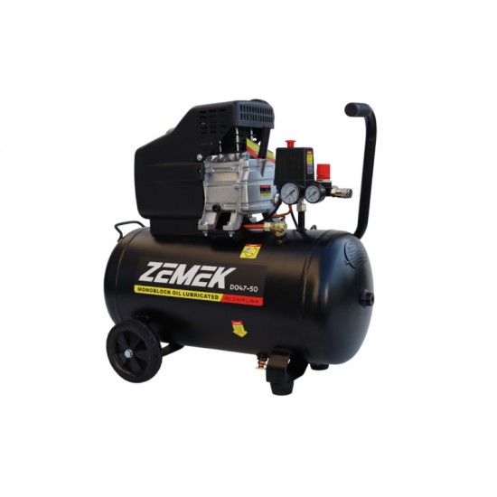Zemek DO47-50 Αεροσυμπιεστής Μονομπλόκ Λαδιού 2HP 50Lt 8Bar