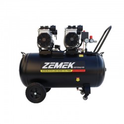 Zemek DOF1500x2-100 Αθόρυβος Αεροσυμπιεστής Χωρίς Λάδι με 2 Αντλίες 3.5HP 100Lt 8Bar