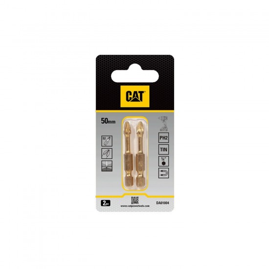 CAT Μύτη κατσαβιδιού σταυρός με μέγεθος PH2 50mm συσκευασία 2τεμ. DA01004