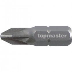 TOP MASTER Μύτη κατσαβιδιού με μέγεθος PZ2 25mm συσκευασία 2τεμ. 338705