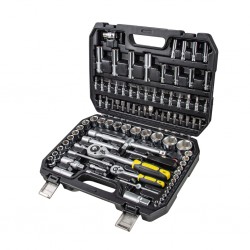 TOP MASTER Κασετίνα καρυδάκι 1/4'' & 1/2'' σετ 94τεμ 339205
