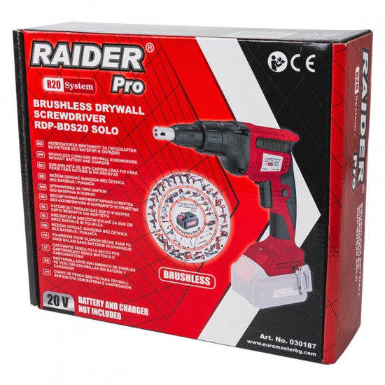 RAIDER R20 Solo Κατσαβίδι γυψοσανίδας 1/4